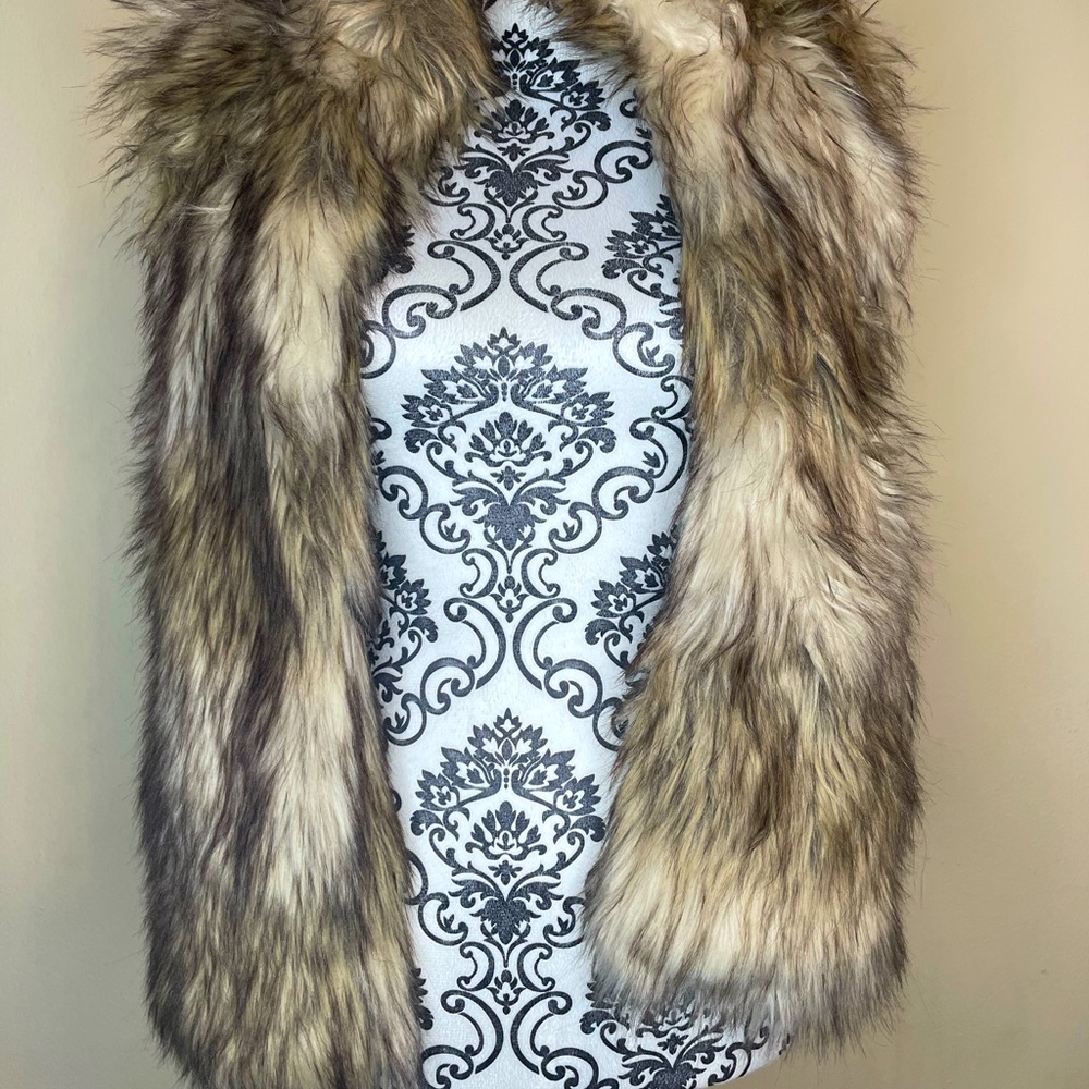 Brown Faux fur vest